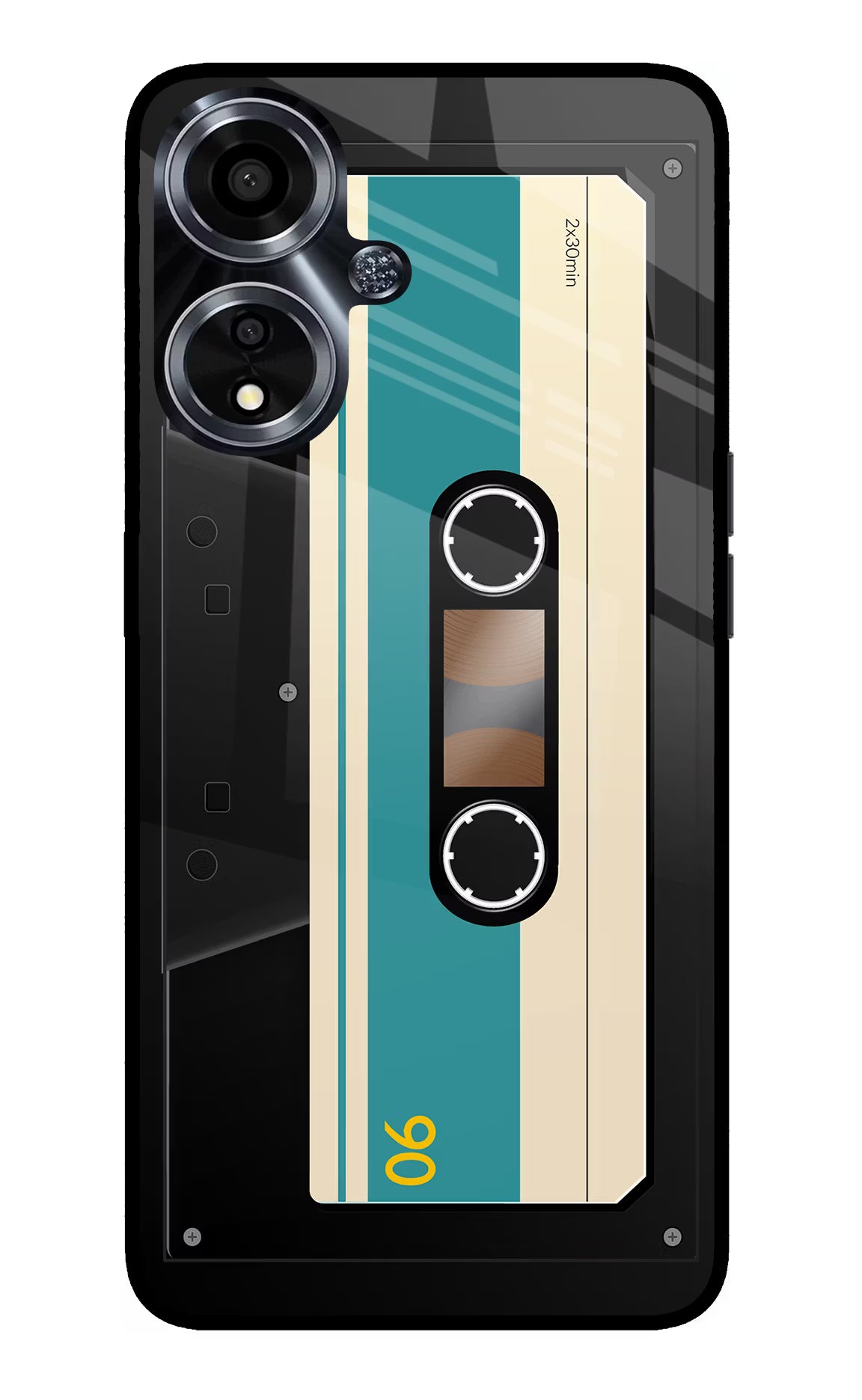 Cassette Oppo A59 5G Glass Case Back Cover by Casekaro