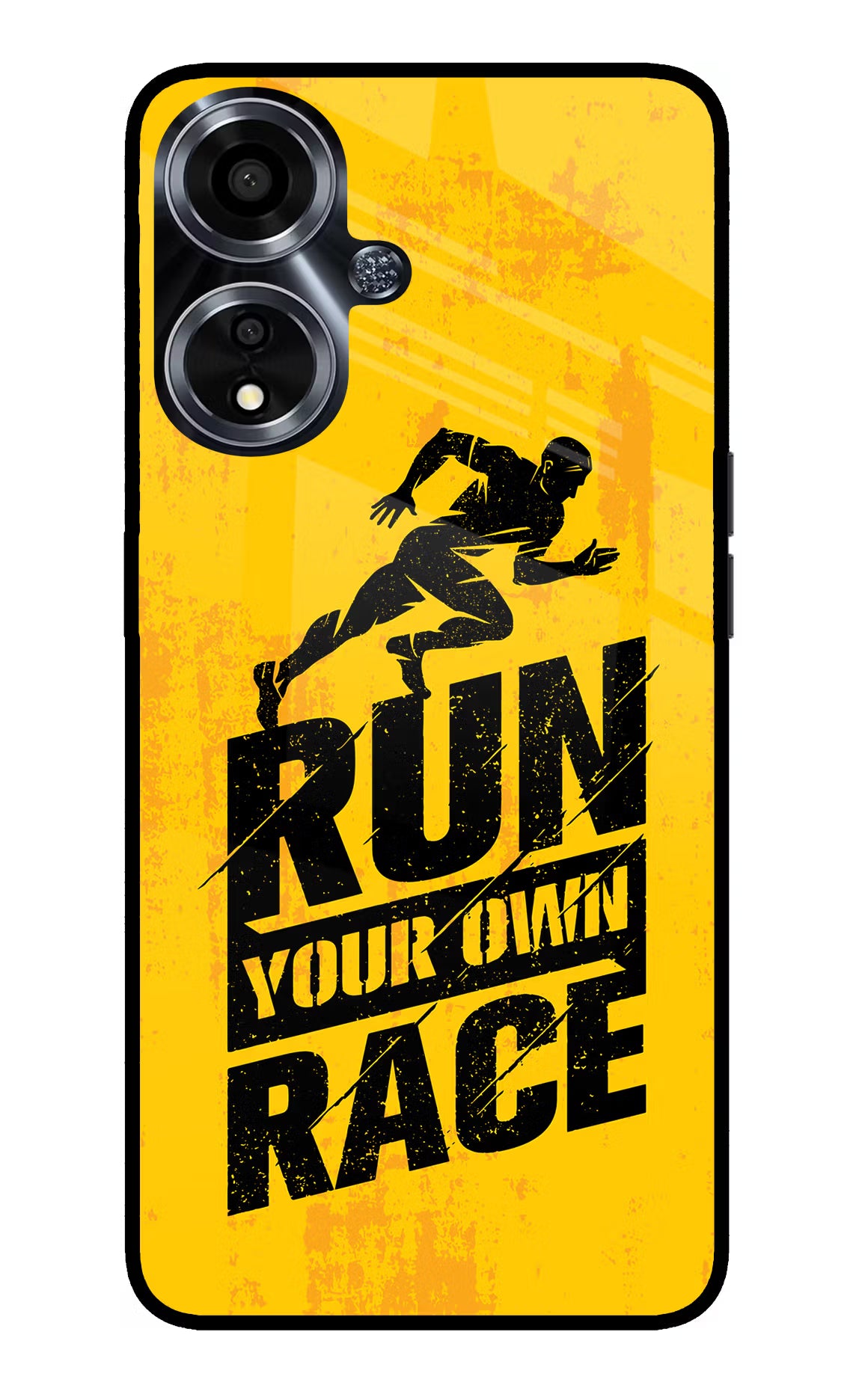 Run Your Own Race Oppo A59 5G Glass Case Back Cover by Casekaro