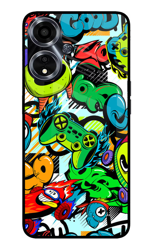 Game Doodle Oppo A59 5G Glass Case