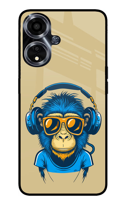Monkey Headphone Oppo A59 5G Glass Case