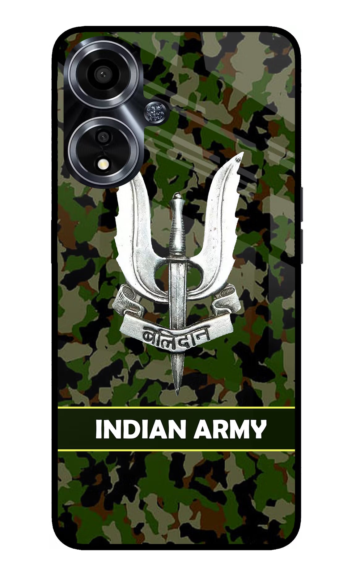 Balidan Indian Logo Oppo A59 5G Glass Case Back Cover by Casekaro