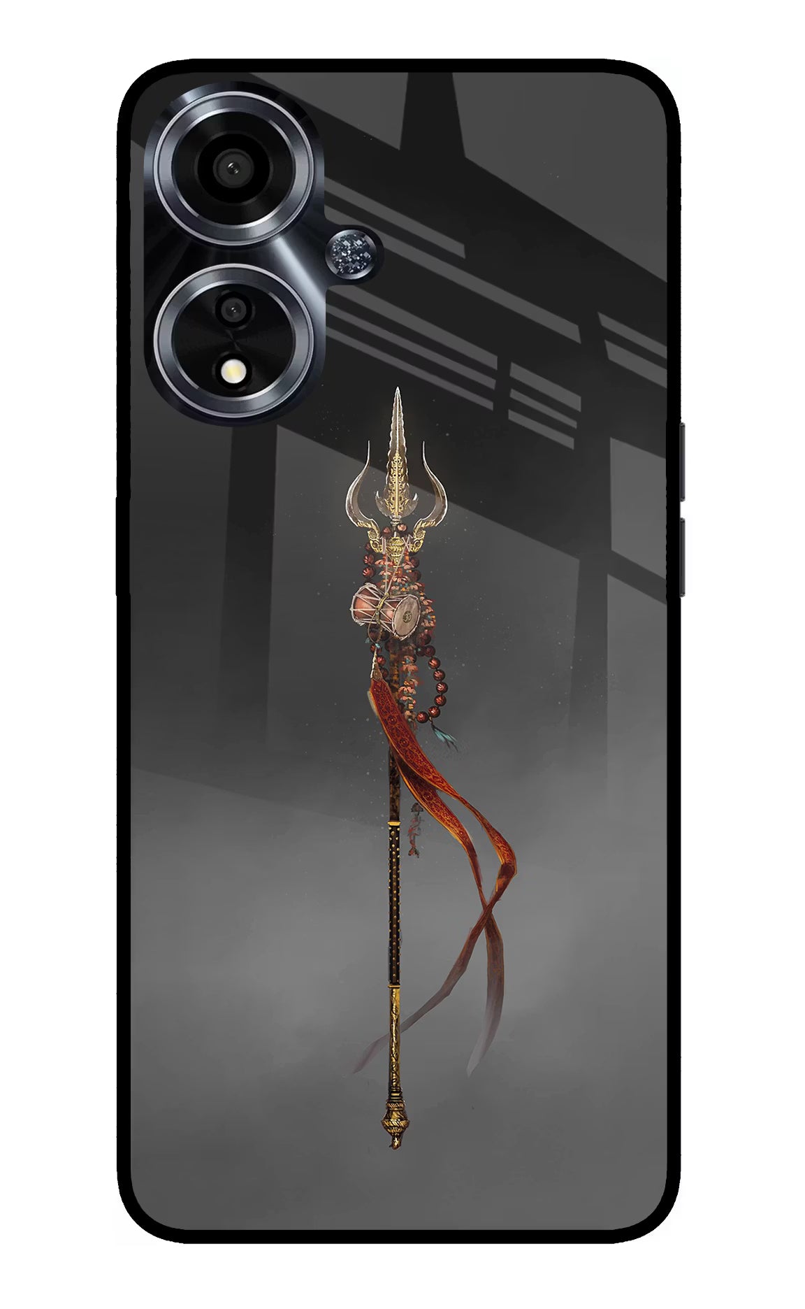 Shiv Trishul Oppo A59 5G Glass Case Back Cover by Casekaro