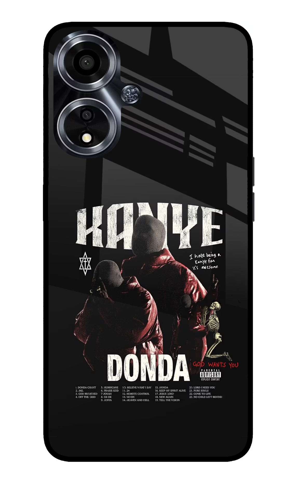 Donda Kanye West Oppo A59 5G Glass Case Back Cover by Casekaro