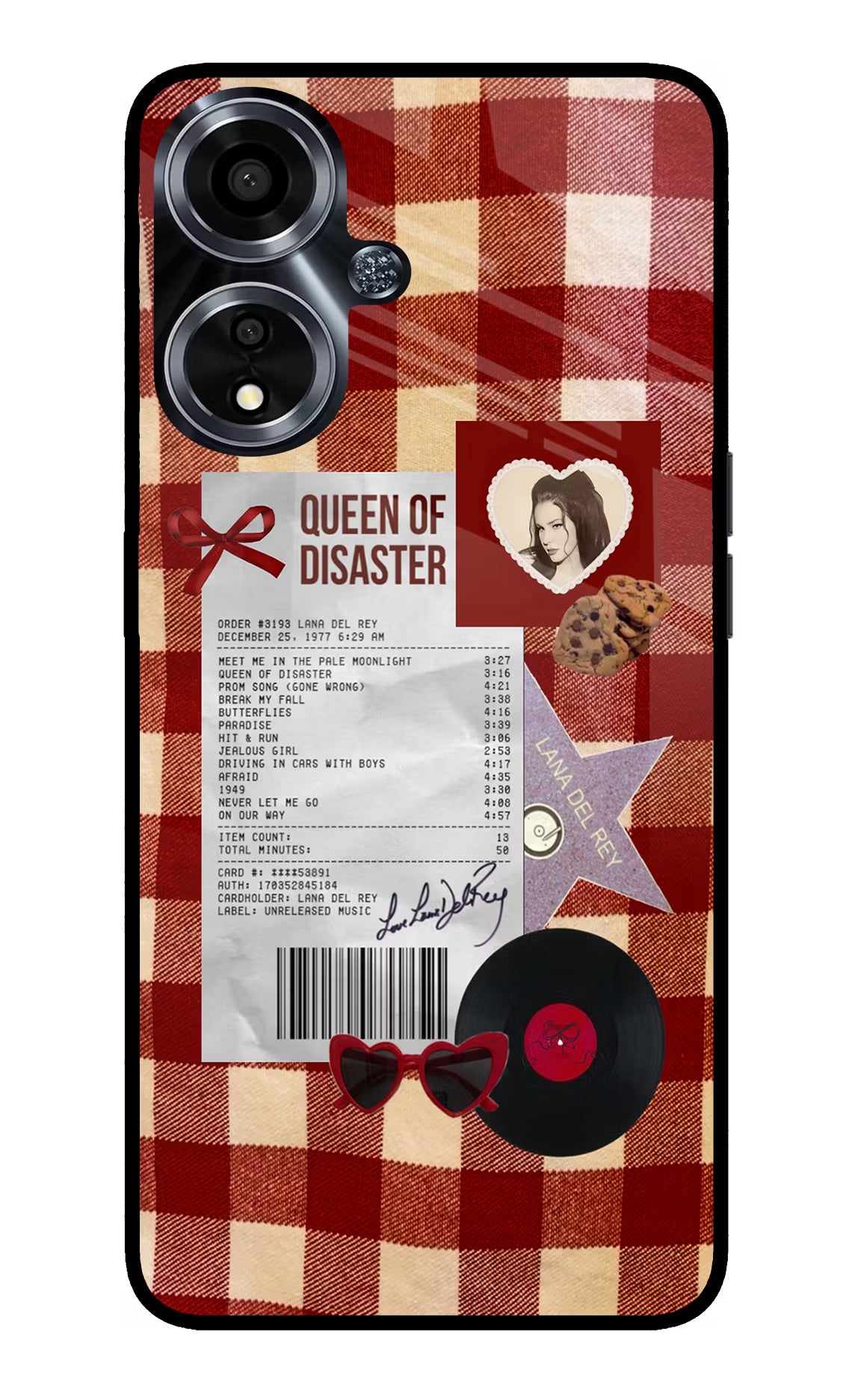 Queen of Disaster Oppo A59 5G Glass Case Back Cover by Casekaro