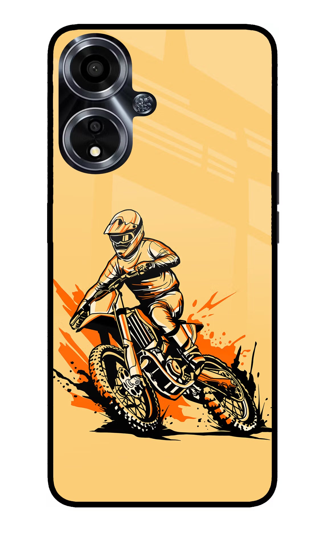 Off-Road Fury Oppo A59 5G Glass Case Back Cover by Casekaro