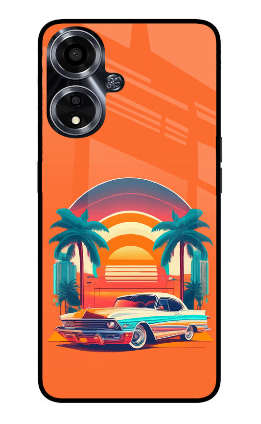 Palm Drive 80s Oppo A59 5G Glass Case