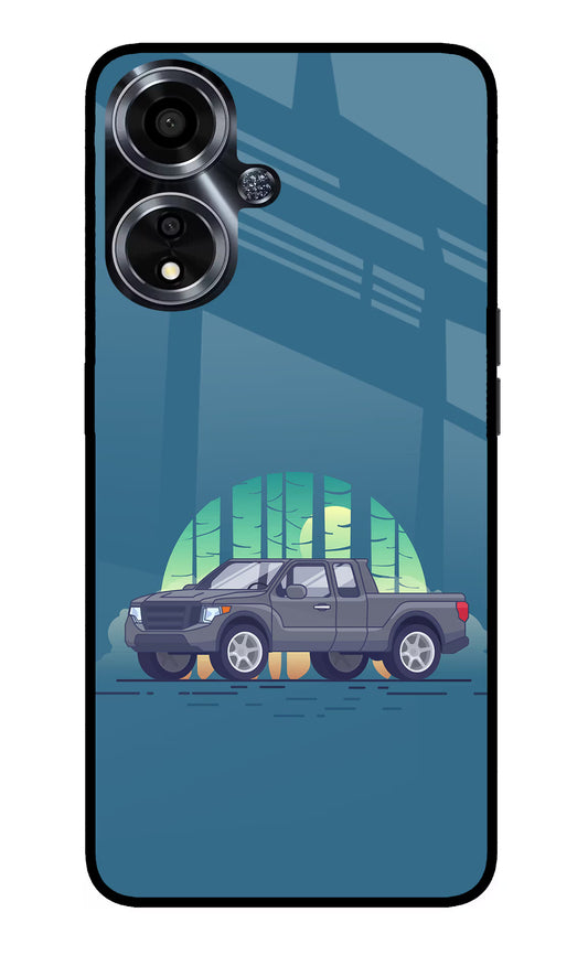 Retro Garage Vibe Oppo A59 5G Glass Case