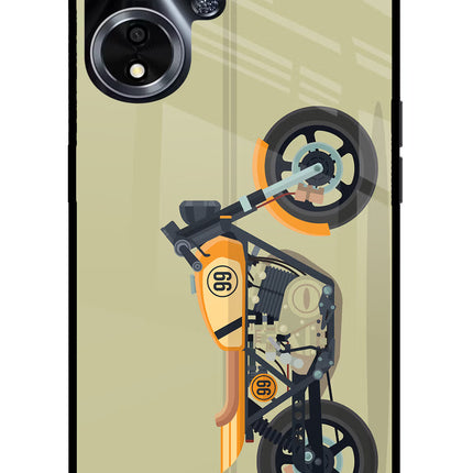 Vertical Speedster Oppo A59 5G Glass Case Back Cover by Casekaro