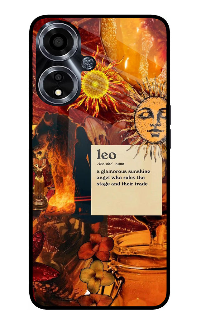 Leo Zodiac Oppo A59 5G Glass Case