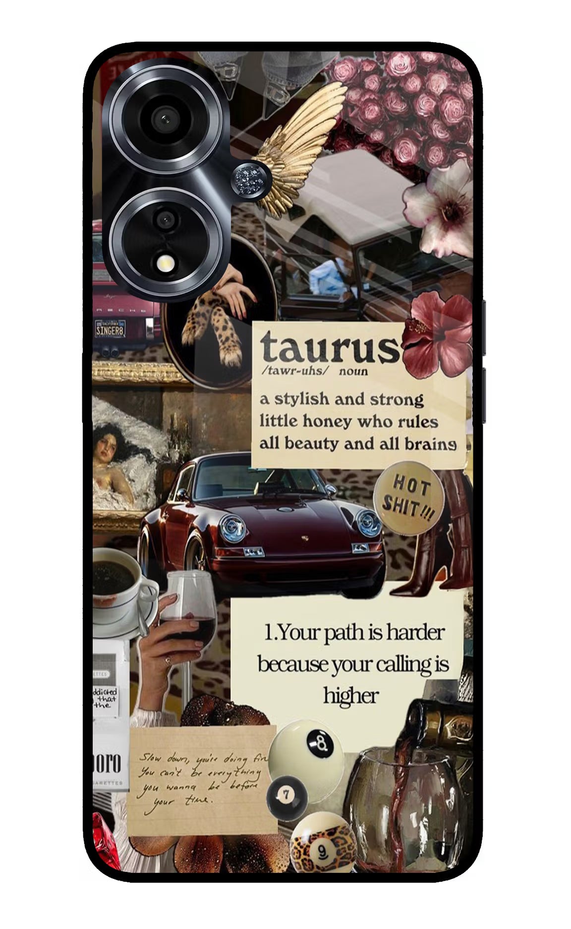 Taurus Zodiac Oppo A59 5G Glass Case Back Cover by Casekaro