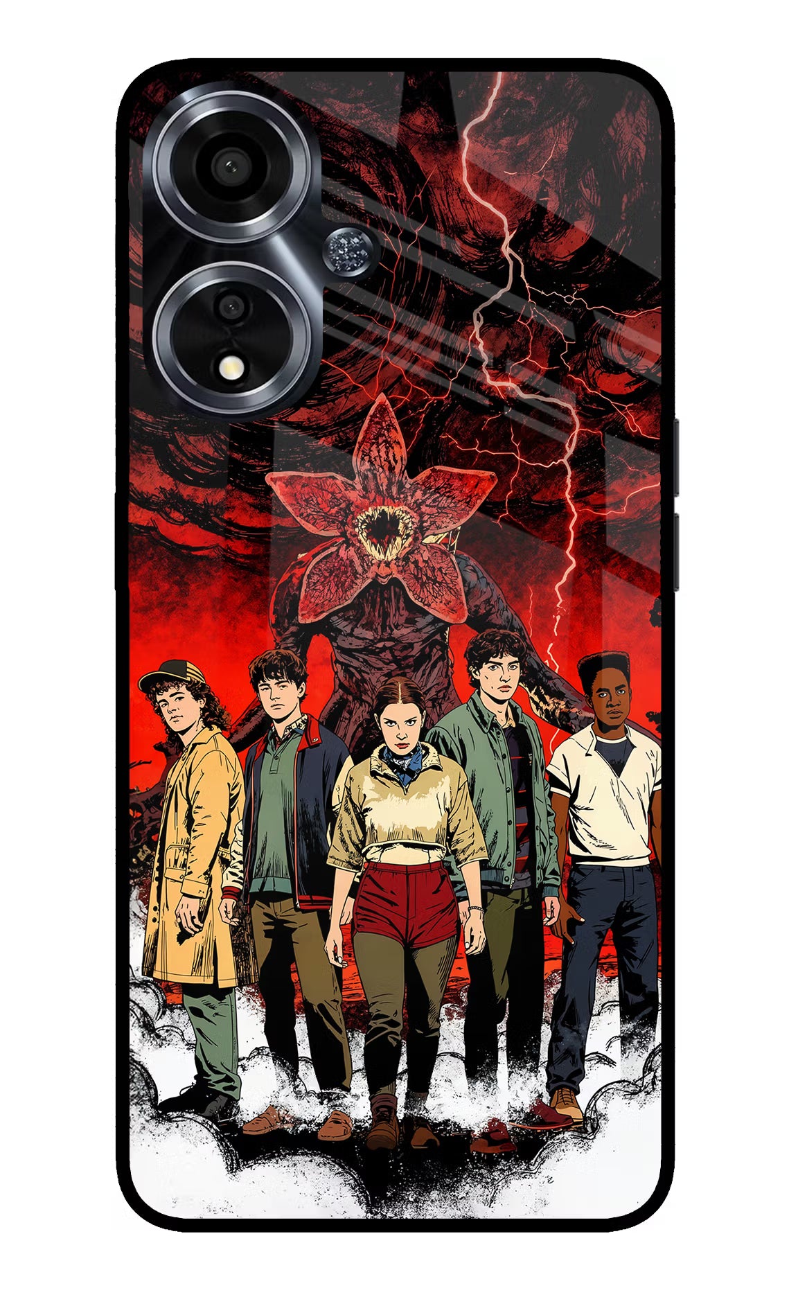 Ordinary Things Characters Oppo A59 5G Glass Case Back Cover by Casekaro
