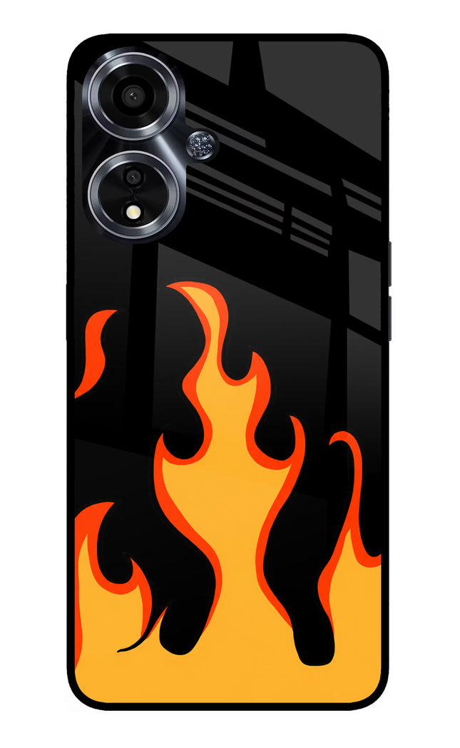 Fired Up – Black Oppo A59 5G Glass Case