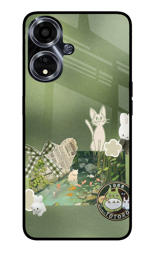 Aesthetic anime Oppo A59 5G Glass Case