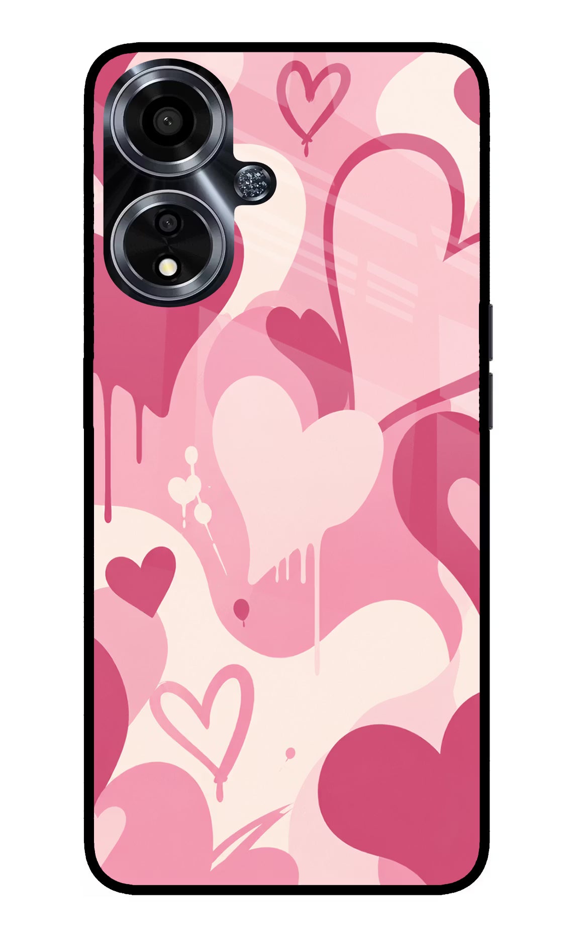 Hearty case Oppo A59 5G Glass Case Back Cover by Casekaro