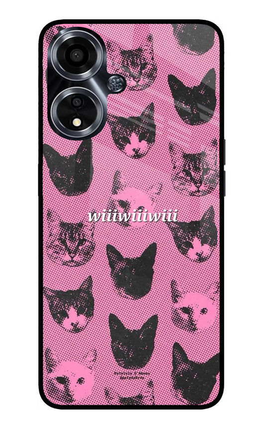 Pink Cats Oppo A59 5G Glass Case