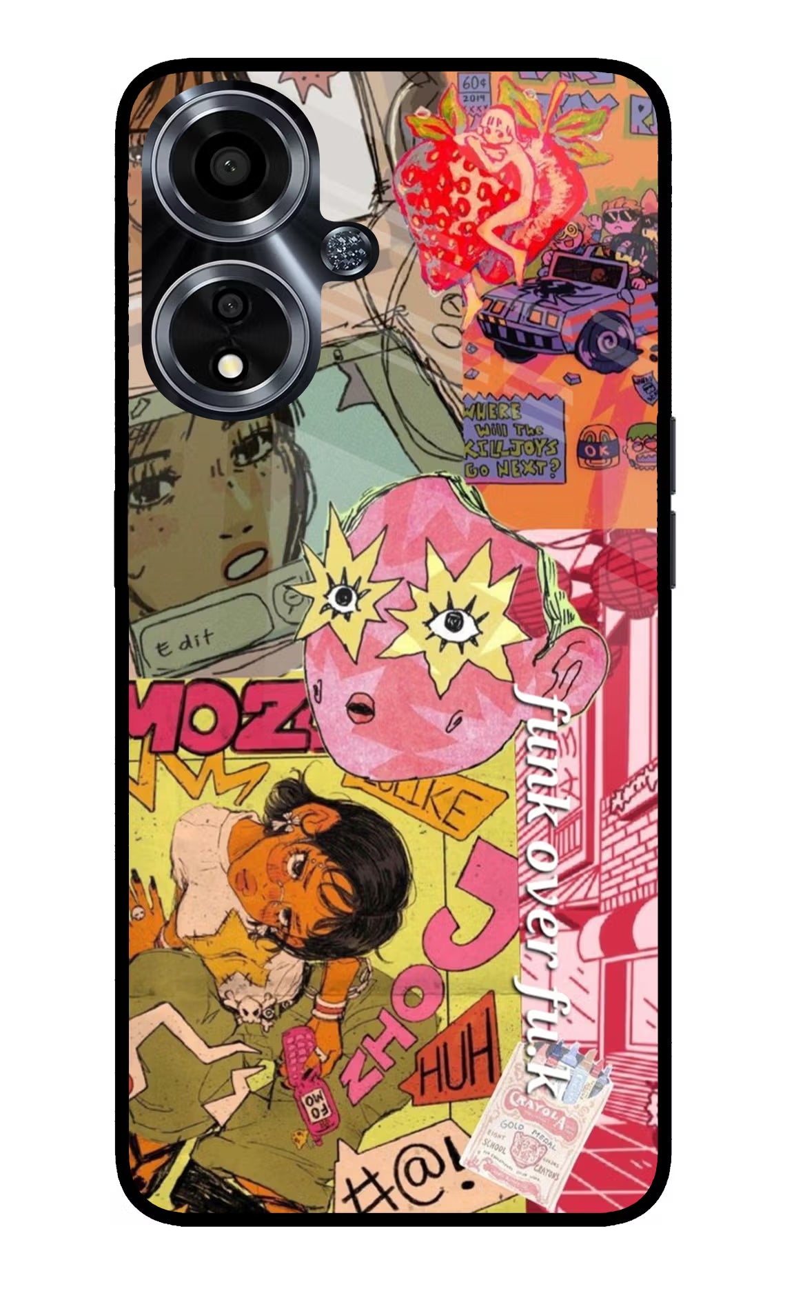 Funkover Oppo A59 5G Glass Case Back Cover by Casekaro