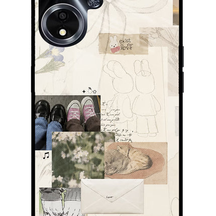 Soft Aesthetic Oppo A59 5G Glass Case