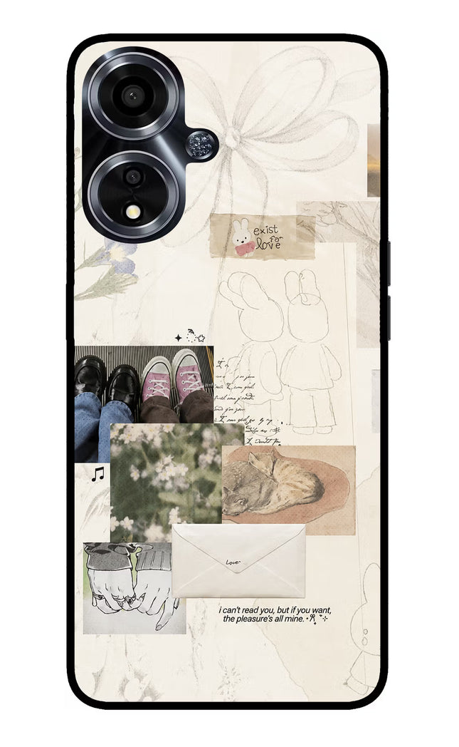 Soft Aesthetic Oppo A59 5G Glass Case