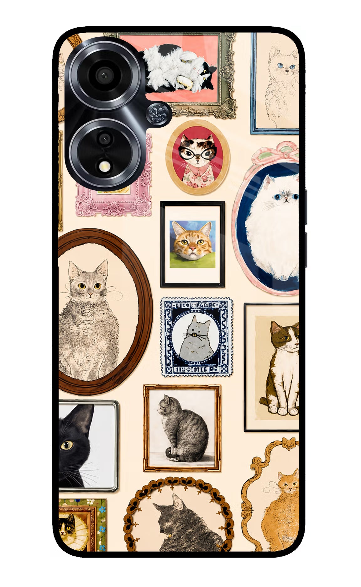 Mirror Cats Oppo A59 5G Glass Case