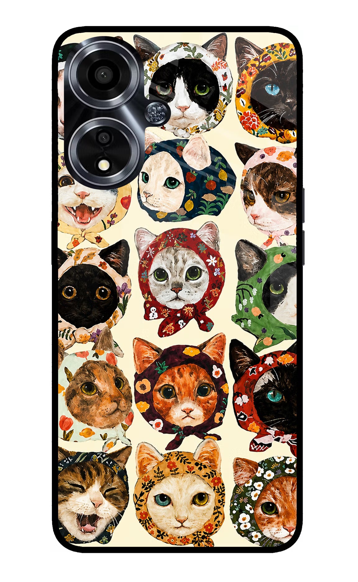 Cool Cat Oppo A59 5G Glass Case