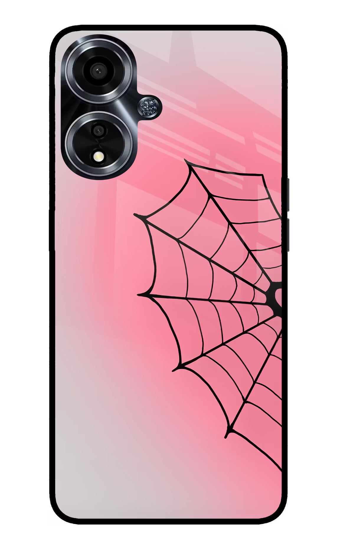 Pink Web Oppo A59 5G Glass Case