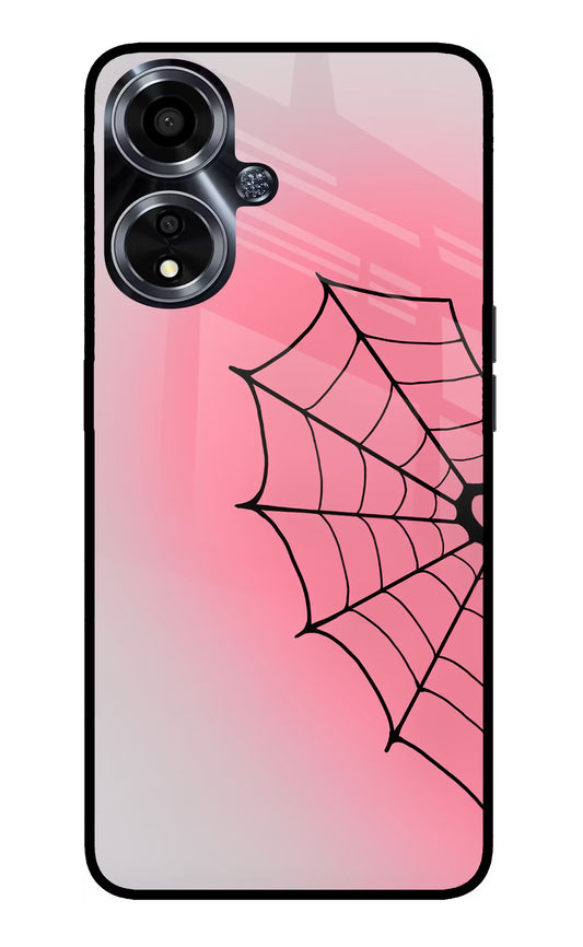 Pink Web Oppo A59 5G Glass Case