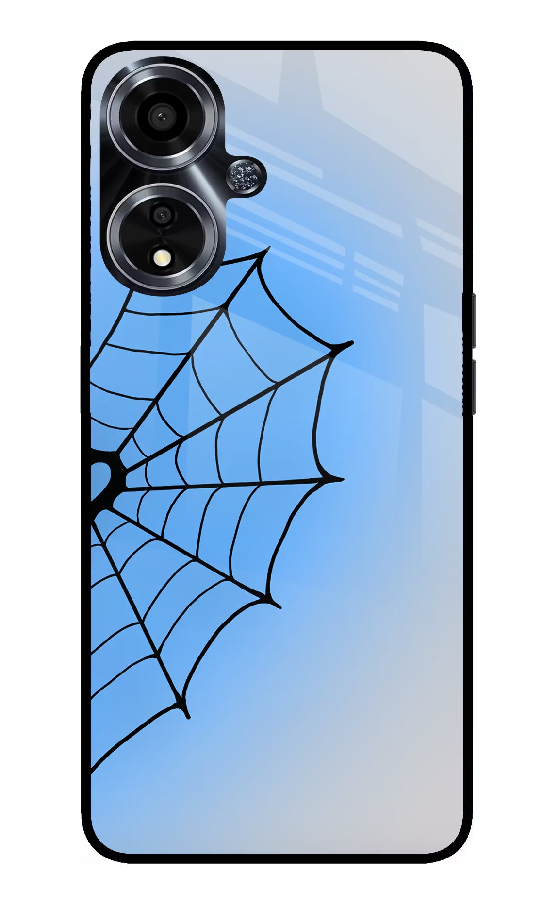 Blue Web Oppo A59 5G Glass Case