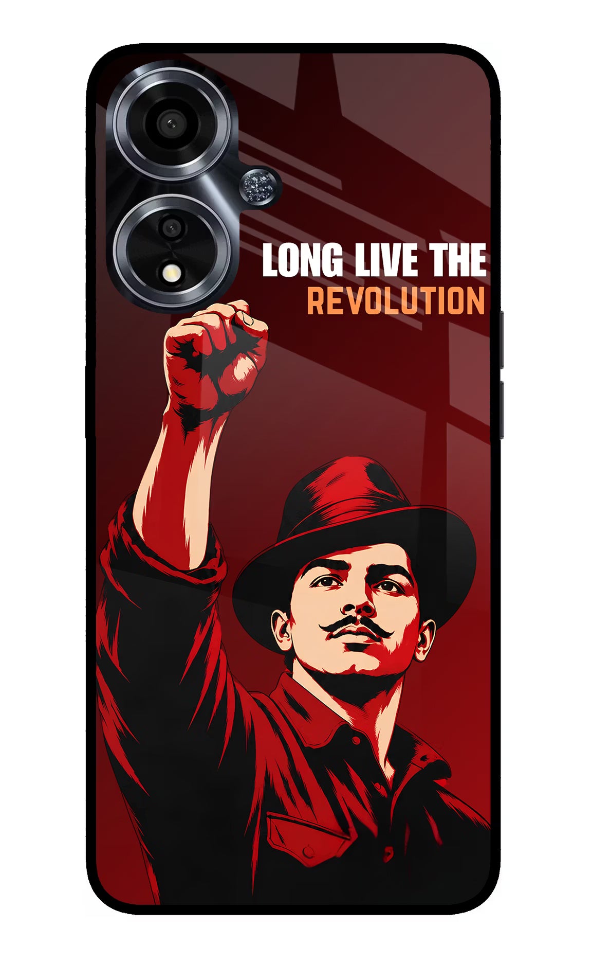 Bhagat Singh Revolution Oppo A59 5G Glass Case