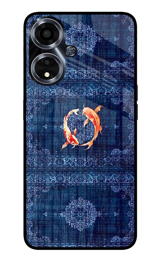 Koi Blue Oppo A59 5G Glass Case