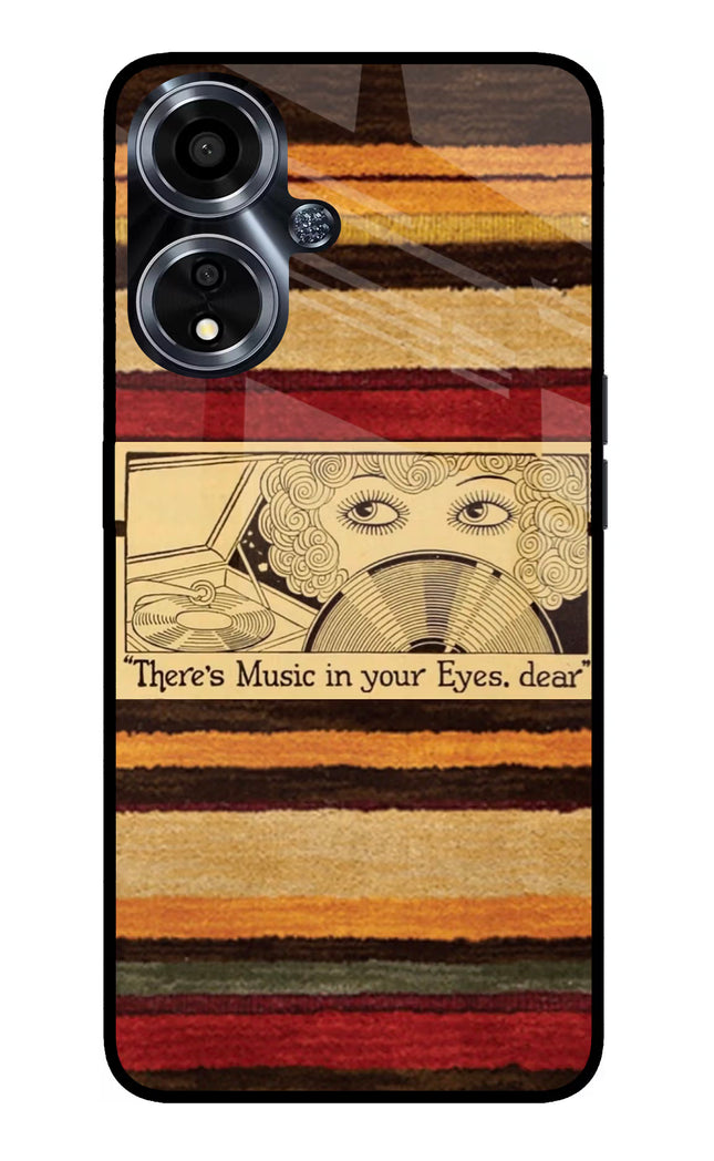 Vinyl Stripes Oppo A59 5G Glass Case