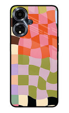 Wavy Grid Oppo A59 5G Glass Case