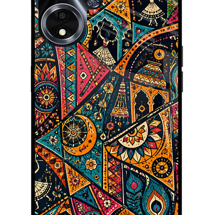 Folk Print Oppo A59 5G Glass Case