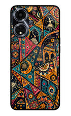 Folk Print Oppo A59 5G Glass Case