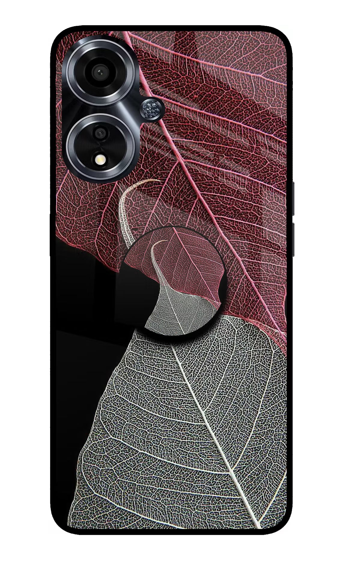 Leaf Pattern Oppo A59 5G Pop Case by Casekaro