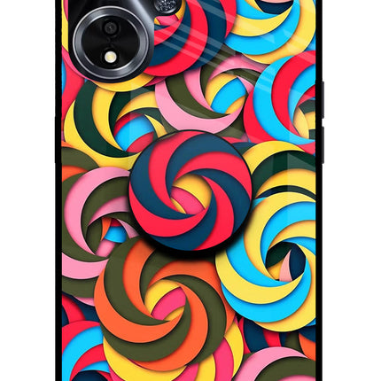 Spiral Pattern Oppo A59 5G Pop Case by Casekaro