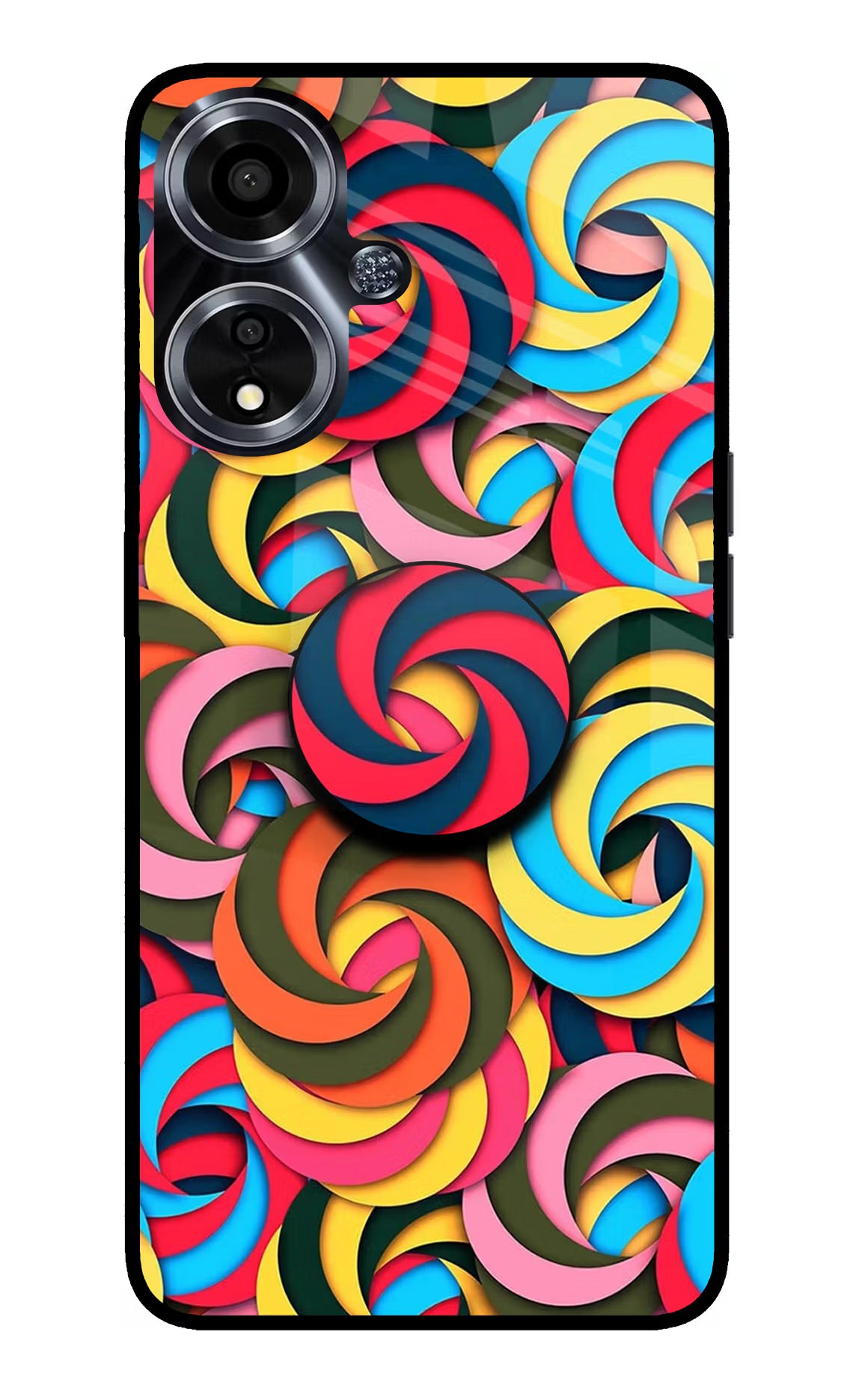 Spiral Pattern Oppo A59 5G Pop Case by Casekaro