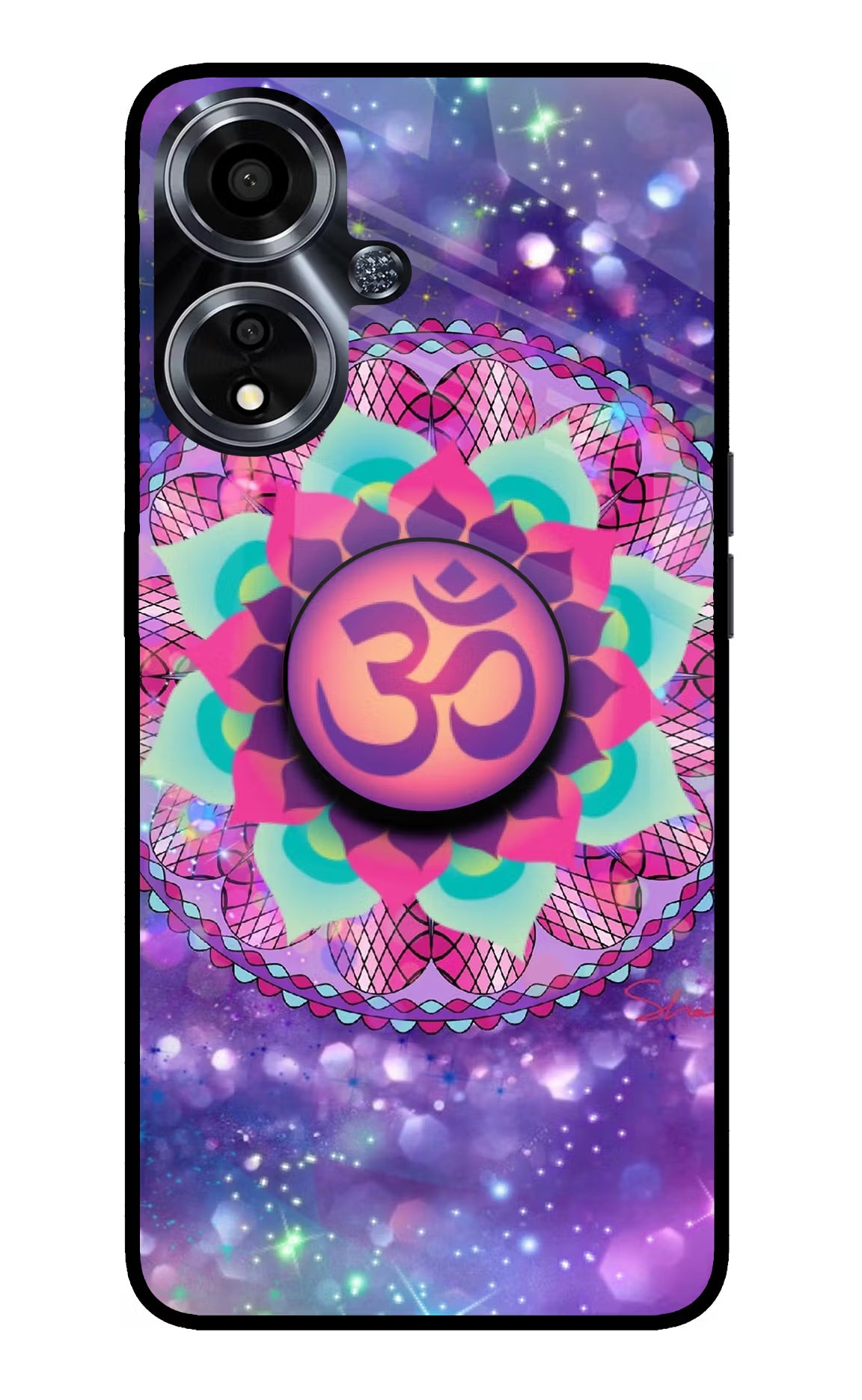Om Purple Oppo A59 5G Pop Case by Casekaro