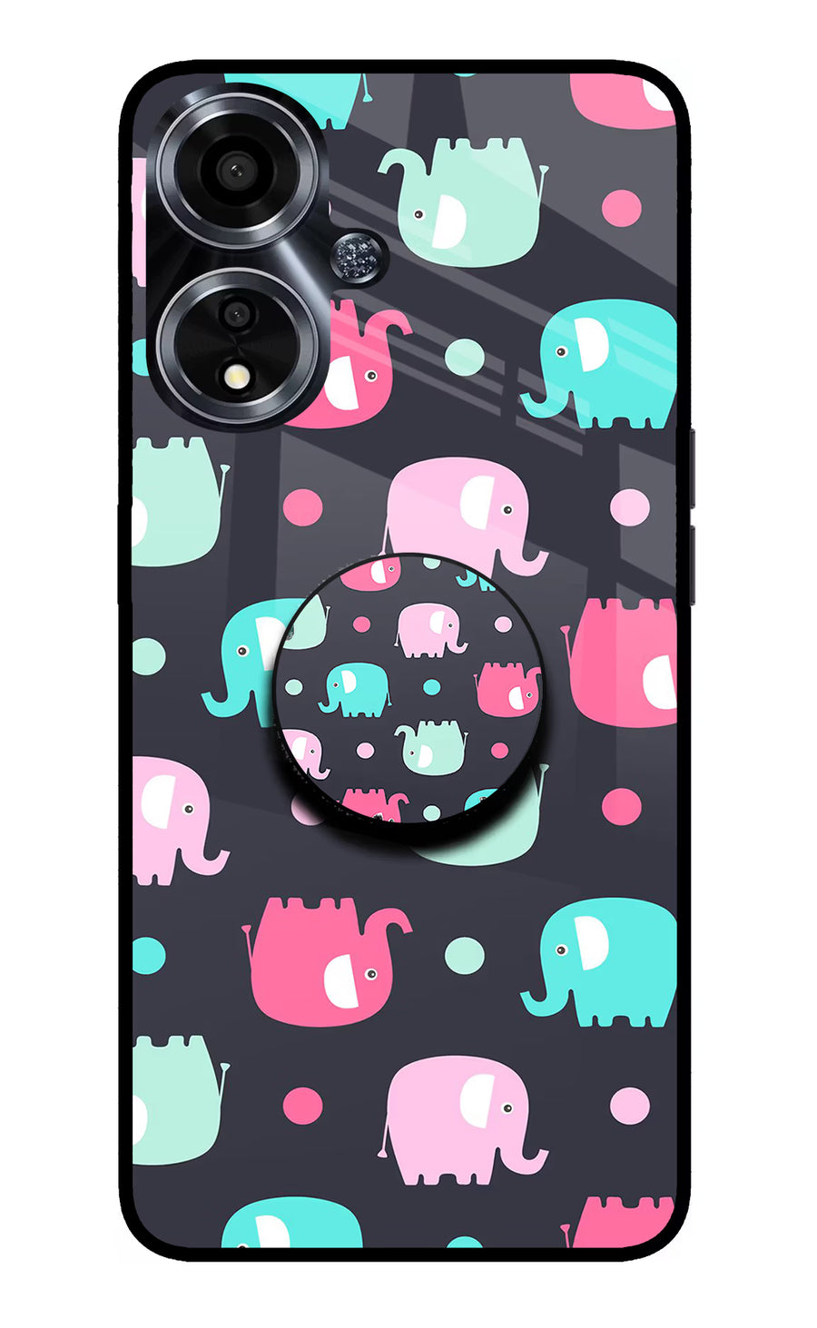 Baby Elephants Oppo A59 5G Pop Case, Glass case