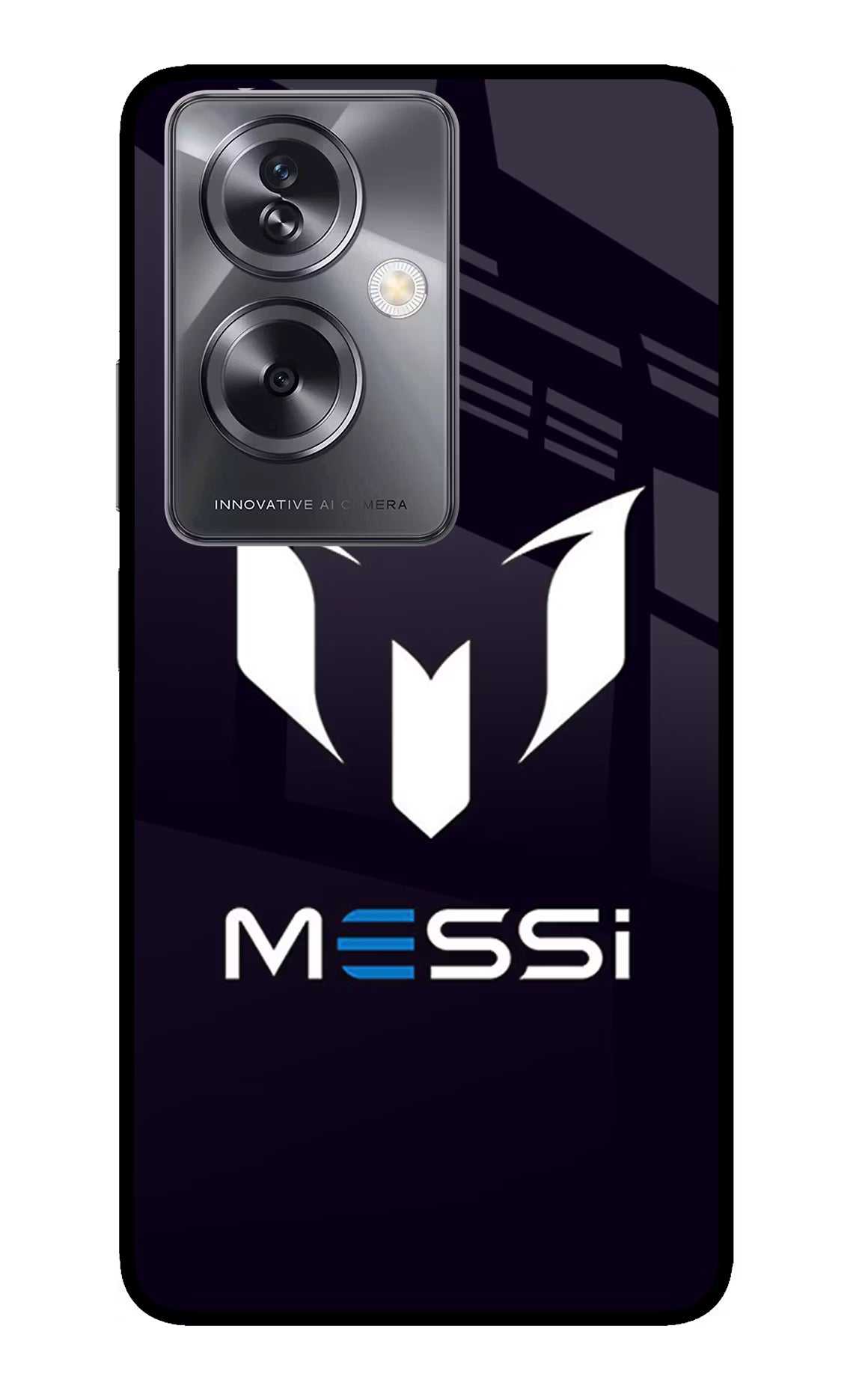 Messi Logo Oppo A79 5G Glass Case Back Cover by Casekaro
