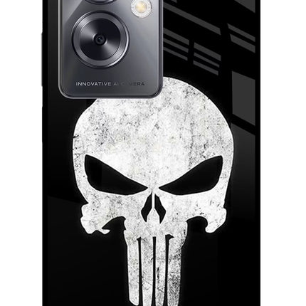 Punisher Skull Oppo A79 5G Glass Case Back Cover by Casekaro