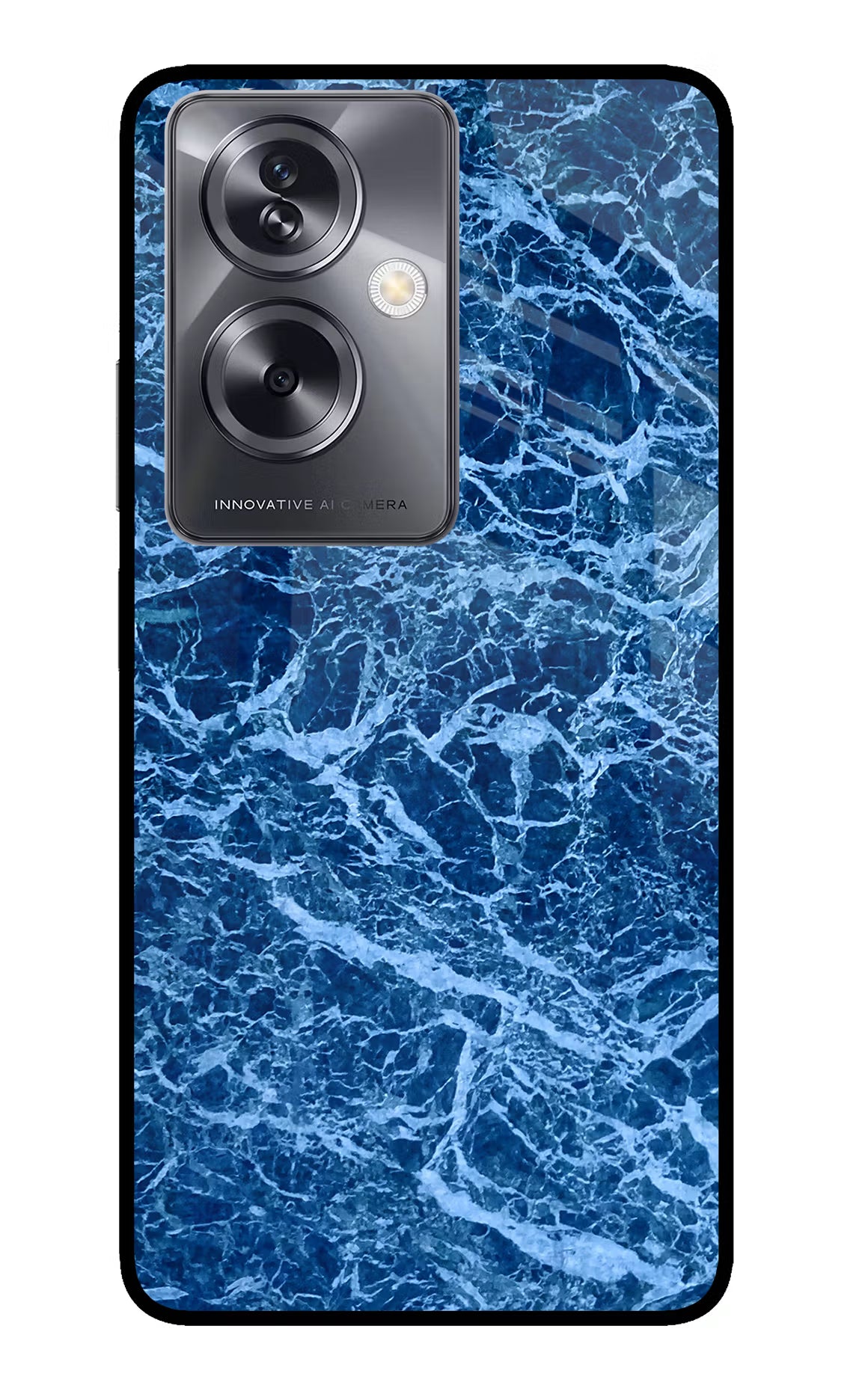 Blue Marble Oppo A79 5G Glass Case Back Cover by Casekaro
