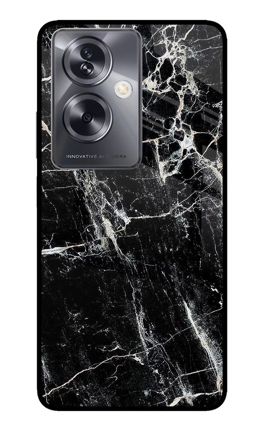 Black Marble Texture Oppo A79 5G Glass Case