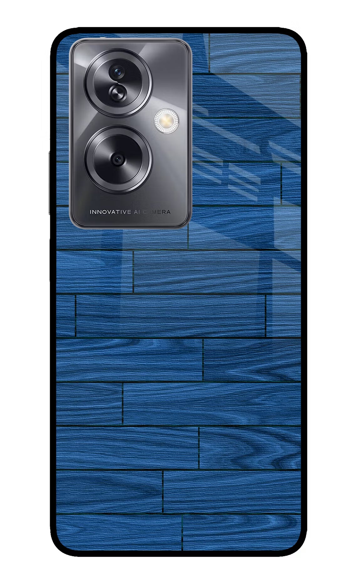 Wooden Texture Oppo A79 5G Glass Case Back Cover by Casekaro