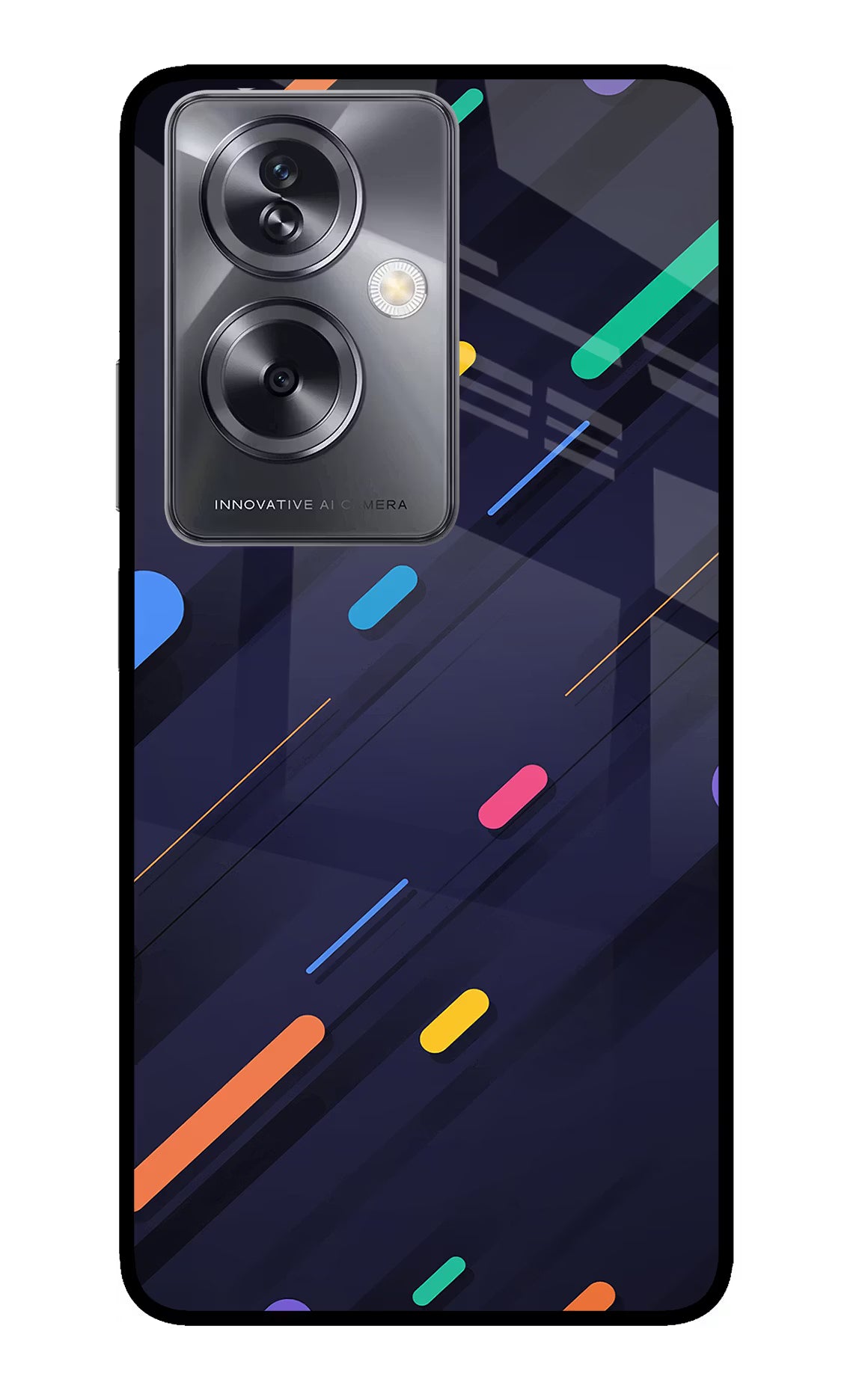 Abstract Design Oppo A79 5G Glass Case Back Cover by Casekaro