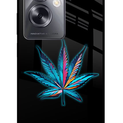 Weed Oppo A79 5G Glass Case Back Cover by Casekaro