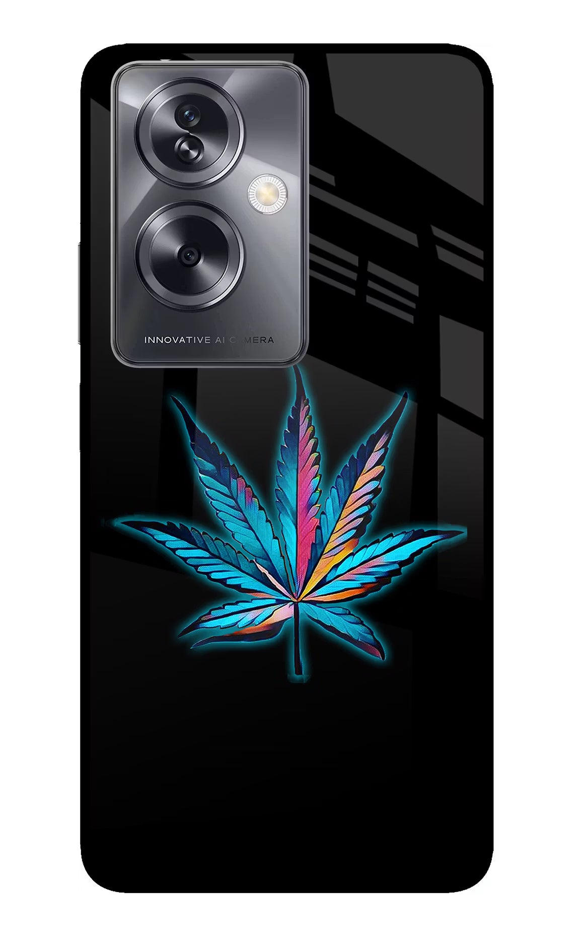 Weed Oppo A79 5G Glass Case Back Cover by Casekaro