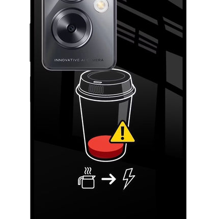 Coffee Oppo A79 5G Glass Case Back Cover by Casekaro