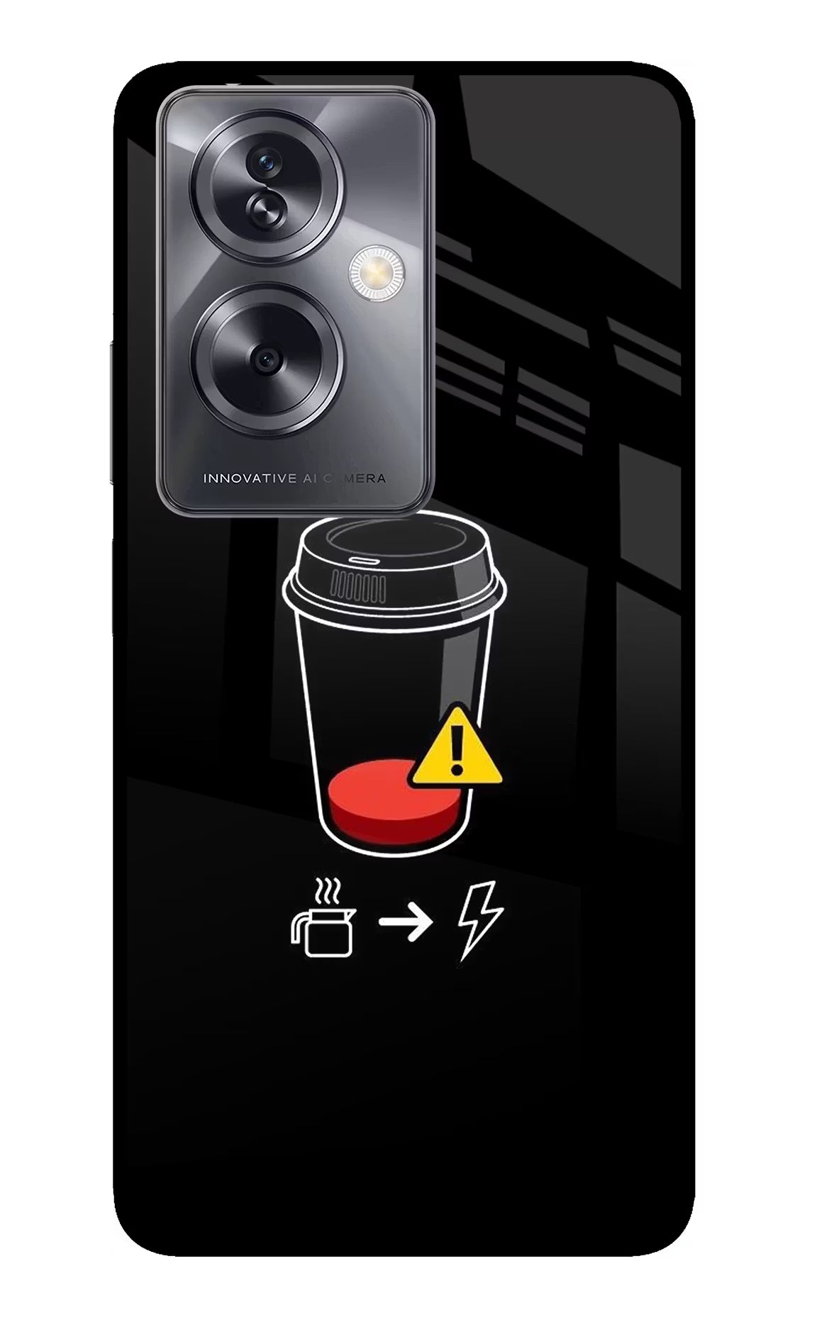 Coffee Oppo A79 5G Glass Case Back Cover by Casekaro