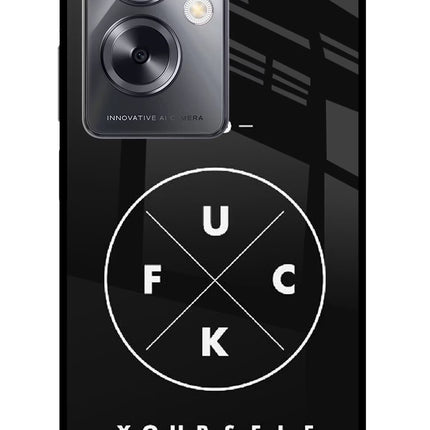Go Fuck Yourself Oppo A79 5G Glass Case Back Cover by Casekaro