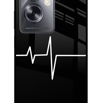 Heart Beats Oppo A79 5G Glass Case Back Cover by Casekaro